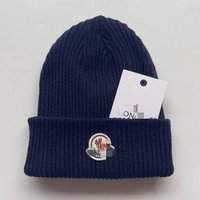 Cozy And Warm Knitted Hat For Men In Classic Black And Gray Perfect For Winter Wear dark blue