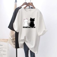 Plus size Fat Girl T-shirt Women Slimming High Sense Tee Belly Covering Oversize O-neck Short Sleeve Top 4XL white