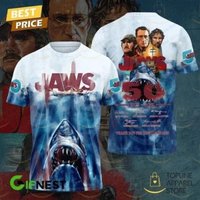 3D Print Sports Quick-dry Breathable Men T-shirt Movie Jaws Fashion Hip-hop Street Harajuku Rock Casual Classic Short Sleeve Top 6XL gray