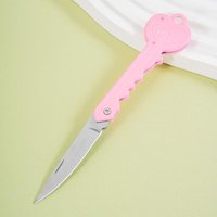 Folding Key Opener, Box Cutter, Beautiful Box Cutter, Metal Trumpet, Mini Stainless Steel Multi-functional Portable pink