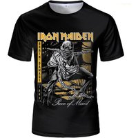 2024 Punk T-shirts For Men And Women Heavy Metal Rock Band Retro Clothing Summer Loose Tee Short Sleeve Oversized Hip Hop Tops 3XL black