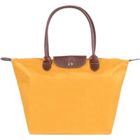 New Nylon Beach Tote Bag Fashion Womens Handbag Tote Oxford Shoulder Bags Female Waterproof Dumplings Folding Shopping Bag 2024 L yellow