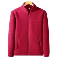 Women's Polar Fleece Zipper Cardigan Jacket Embroidered Letters Warm Double-sided Plush Sweatershirt Thick Warm Coats Sportshirt L red