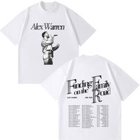 Alex Warren 2026 Tour Graphic Merch T Shirts Unisex Unisex Fashion Vintage Tshirts Short Sleeve Cotton Loose Gothic Punk T Shirts L white