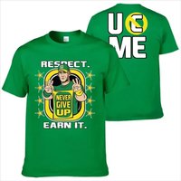 John Cena Wrestling Men's T-Shirt Summer Outdoor Sports Fitness Unisex Tops Casual O-Neck Short Sleeve Tee Casual Men Clothing 6XL green