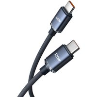 Joom 120W USB Type C To USB C Cable For iPhone 15 Pro Max PD Fast Charge Data Cord For Samsung Xiaomi 14 Oneplus 12 POCO X6 OPPO CC 025m black