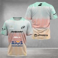 Quick Dry Breathable Padel Tennis Fans T-shirt Men's Tennis Training Short Sleeve Clothing Summer 3D Print O-neck T Shirts Top 6XL beige