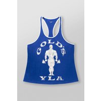YOUNGLA Men's Quick-Dry Cotton Running Vest – Breathable, Printed Sports Tank for Summer Fitness L blue