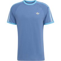 Adidas Originals Adicolor FW25 Sportovní pruhované tričko s kulatým výstřihem Pohodlné raglánové tričko s krátkým rukávem Pánské topy KC8638 L gray