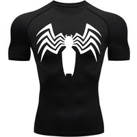 Compression Shirt Men's Long-sleeved Sunscreen T-shirt Casual Round Neck Pullover Top Fitness Sports Quick Dry Sportswear XXL black