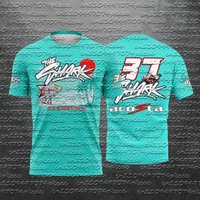 2026 Fashion Pedro Acosta #37 The Shark MotoGP T-shirt Men's Adults Teal Green Quick Drying Casual Motorsport Racing Fan T-shirt XL black