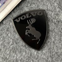 Moose Shield Car Emblem Badge 3D Metal Sticker for Volvo XC60 XC90 S60 S90 V60 XC40 V50 Auto Fender Trunk Exterior Accessories
