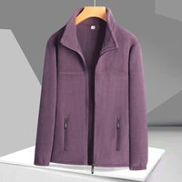 Women's Polar Fleece Zipper Cardigan Jacket Embroidered Letters Warm Double-sided Plush Sweatershirt Thick Warm Coats Sportshirt XXXXXL purple