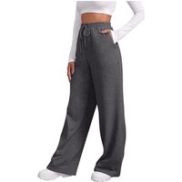 Women's Casual Fleece Winter Sweatpants with Elastic Waistband XXXL dark grey