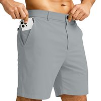 Men Casual Quick Dry Multi Pocket Shorts Relaxed Fit Lightweight Breathable Fabric for Outdoor Activities Travel Work S gray