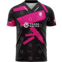 25-26 Metro Bank One-Day Cup Somerset CCC 2025 T20 Batting Shirt Jersey Autumn Sports Dry Quickly Men's T-Shirt Kid's Tee 5XL pink