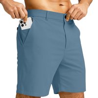 Men Casual Quick Dry Multi Pocket Shorts Relaxed Fit Lightweight Breathable Fabric for Outdoor Activities Travel Work L gray