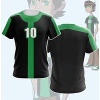 Anime Omnitrix Ben10 Cosplay T-Shirts 3D Ben Tennyson Print Kids Cartoon Tee Summer Men Women Harajuku Short Sleeve Top S black