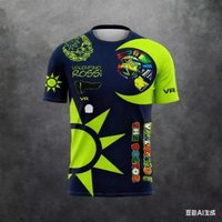 2025 New NO.46 Valention Rossi Enthusiast Motorsport Men's Kids Commemorative Summer Fashion Breathable T-Shirt Graphic Shirts XL black