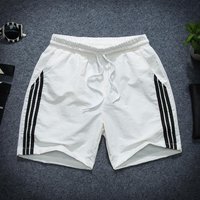 Men's Summer Quick-Dry Stretch Sports Shorts - Casual, Loose-Fit, Three-Quarter Length M gray