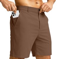 Men Casual Quick Dry Multi Pocket Shorts Relaxed Fit Lightweight Breathable Fabric for Outdoor Activities Travel Work XXL brown