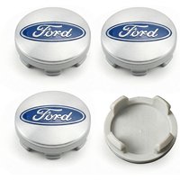 4Pcs 65MM Car Emblem Wheel Center Hub Cap Covers Auto Rim Cover For Ford Carnival Fox Figo Mondeo Escort Fusion Evos Escape Flex Kuga Vertrek GT silver