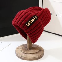 Inter Windproof Hats Female Korean Fashion Warm Knitted Cap Ear Protection Hats wine red