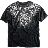 90s affliction Hip Hop Skull Graphic t shirts Men Streetwear Goth Tops Men Clothes Casual Gothic Oversized Long Sleeve T shirt XL black