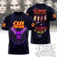 Hot Rock Ozzy Band 3D Printed T-shirt for Men and Women, Round-neck Hip Hop Short-sleeved Sport T-shirt, Men's Clothing 6XL gray