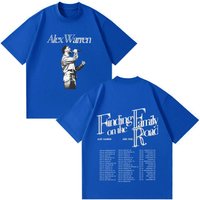 Alex Warren 2026 Tour Graphic Merch T Shirts Unisex Unisex Fashion Vintage Tshirts Short Sleeve Cotton Loose Gothic Punk T Shirts 4XL blue