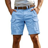Men’s Lightweight Casual Cargo Shorts Five Pocket Design Relaxed Fit Durable Shorts for Outdoor Activities L gray