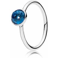 Original 925 Sterling Silver Ring Month Droplet with Colorful Crystal for Women Wedding Party Gift Europe Fashion Jewelry 7 white