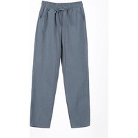 Pure Cotton Nine-point Pants Spring Summer Thin Straight Loose Casual Pants Women's Solid Color Harem Trousers M gray
