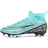 High-Top Football Shoes Tf Broken Nails Fg Men'S And Women'S Shoes Children'S Youth Students Leather Foot Training Comfortable And Breathable 35