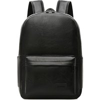 PU Business Men Backpack Student Large Capacity Schoolbag black