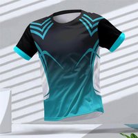 Gym Summer Quick Dry Breathable Men's T Shirt Outdoor Run Fitness Sports Short Sleeve Casual O-Neck Men Gym Sportswear T-Shirt 5XL black