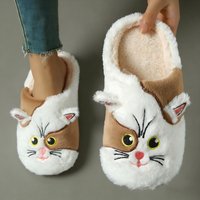 Home Slippers, Comfortable and Warm Open Toed Soft Plush Shoes, Solid Color Indoor Floor Slippers 42-43 black