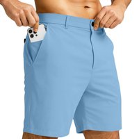 Men Casual Quick Dry Multi Pocket Shorts Relaxed Fit Lightweight Breathable Fabric for Outdoor Activities Travel Work XXXL blue