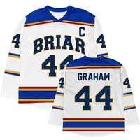 Men Women Long Sleeve Tee Off Campus Briar University Hockey Jersey Graham 44 22 DI LAURENTIS 66 Tucker46 Design T-shirt Print 4XL blue