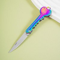 Folding Key Opener, Box Cutter, Beautiful Box Cutter, Metal Trumpet, Mini Stainless Steel Multi-functional Portable multicolour