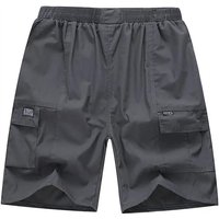Middle-aged and Elderly Men's Shorts Loose Casual Five-point Pants Straight-leg Pants L grey