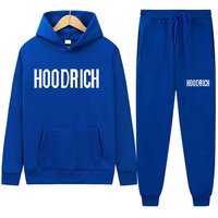 HOODRICH Letter Printed Hooded Sweatshirt Set, Casual Sports Set Manufacturer XXXL blue