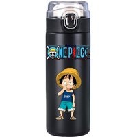 400Ml Anime One Piece Printed Thermos Bottle Stainless Steel Mug Leak Proof Vacuum Flask Thermal Coffee Tea Milk Water Bottle