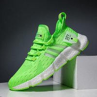 New Unisex Casual Shoes Gym Portable Running Shoes Large Size Breathable Sneakers Mesh Casual Shoes 43 green