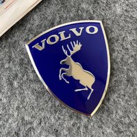 Moose Shield Car Emblem Badge 3D Metal Sticker for Volvo XC60 XC90 S60 S90 V60 XC40 V50 Auto Fender Trunk Exterior Accessories