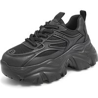 Womens Safety Shoes Increase by 6cm Sneakers Industrial Working Boots Anti-smashing Steel Toe Indestructible Protective Boots 38 black