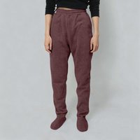 Adult Footed Sweatpants With Fleece Lined Feet, Elastic Waist Soft And Warm Footing Pajamas Pants S light brown