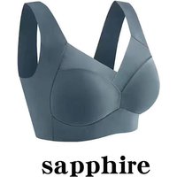Sexy Top Seamless Bra Plus Size Backless Bras Push Up Women Wireless Bralette Woman Underwear Sports Unwired Bra Without Frame XXL(60-70kg) sapphire