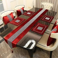 Bieżnik na stół jadalny Boże Narodzenie Nowoczesny Elegancki Luksusowy Ślubny Flanelowy Bieżnik na stół z frędzlami Na Imprezę Dekoracja domu tablerun