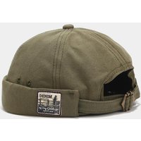 Soft Cotton Brimless Dome Hat For Men Women Solid Color Adjustable Melon Docker Cap Unisex Hip Hop Landlord Hats Beanies green